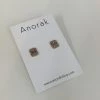 Anorak 18K Gold Plated Purple Zircon Crystal Stud Earrings