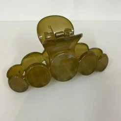 Anorak Khaki Circles Claw Clip