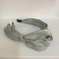 Anorak Sage Green Satin Bow Hair Headband