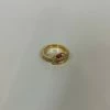 Anorak Gold Plated Snake Ring Pink Eyes