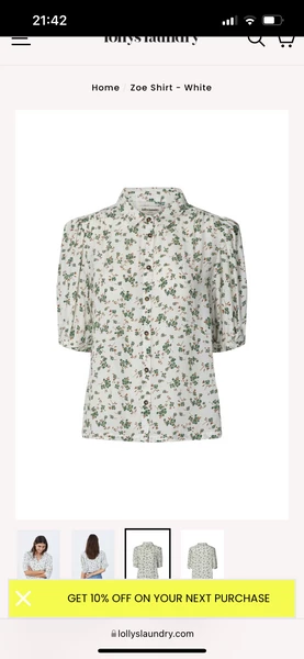 Anorak Lollys Laundry White Floral Blouse Shirt 1 Anorak Lollys Laundry White Floral Blouse Shirt