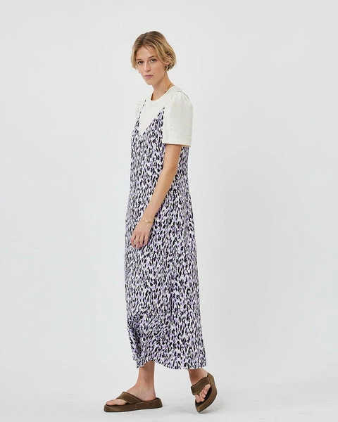 Anorak Minimum Kaiana Maxi Strappy Dress Lilac White Black Abstract Print 3 Anorak Minimum Kaiana Maxi Strappy Dress Lilac White Black Abstract Print