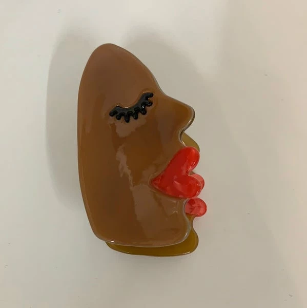 Anorak Brown Face Claw Clip Hair Accessory 1 Anorak Brown Face Claw Clip Hair Accessory