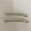 Anorak Pair Of Hair Slides Clips Light Silver Sparkle