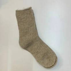 Anorak Cashmere Wool Blend Socks Beige