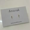 Anorak Sterling Silver Gold Plated Dagger Studs Earrings
