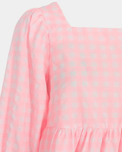 Anorak Sofie Schnoor Gingham Check Neon Pink Blouse 1 Anorak Sofie Schnoor Gingham Check Neon Pink Blouse