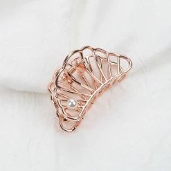 Anorak Rose Gold Metal Shell Claw Clip
