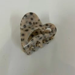 Anorak Heart Claw Clip Pink Grey