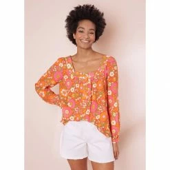 Anorak Nostalgic Floral Square Neck Blouse - Anorak