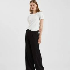 Anorak Minimum Lessa Black Smart Wide Leg Trousers
