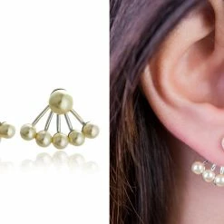 Anorak Gold Plated Pearl Earring Ear Cuff