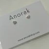 Anorak Sterling Silver Heart Studs Earrings