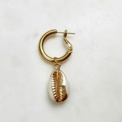 Anorak By Nouck Gold Hoop With Natural Shell