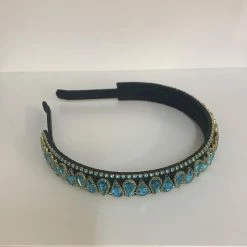 Anorak Turquoise Beaded Hair Headband