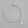 Anorak Sterling Silver Chain Bracelet With Star