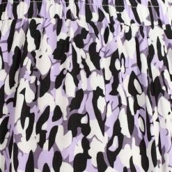 Anorak Minimum Cikka Loose Fit Print Fabric Trousers Lilac Black White Abstract Print