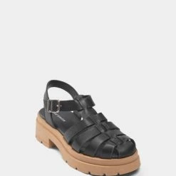 Cheap Anorak Store 19 Anorak Sofie Schnoor Cage Sandals Black Leather Rubber Sole