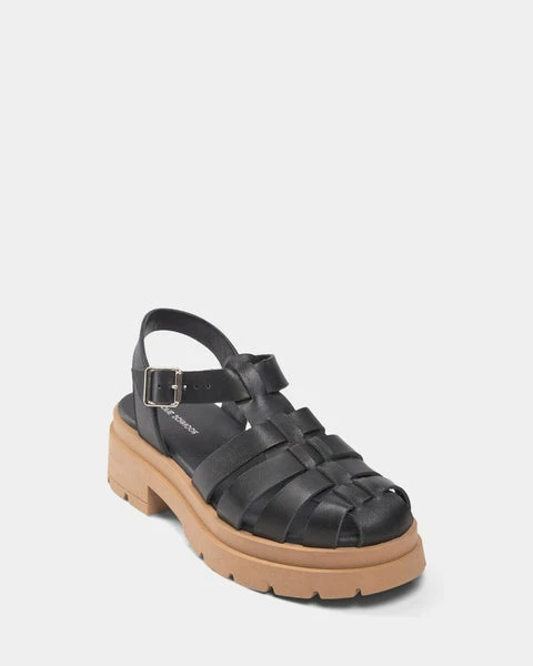 Anorak Sofie Schnoor Cage Sandals Black Leather Rubber Sole 1 Anorak Sofie Schnoor Cage Sandals Black Leather Rubber Sole